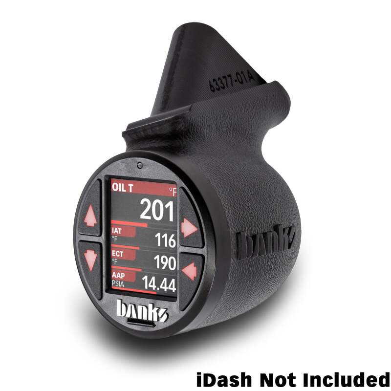 Jeep JL Gauge Pod - Banks Power - iDash Stealth Pod - Black - `18-`23